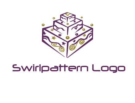 3 level 3d cake logo