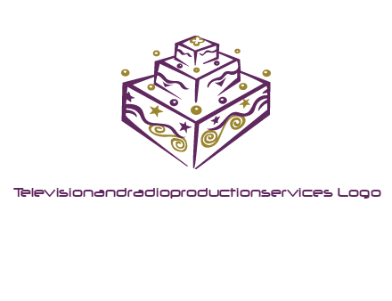 3 level 3d cake logo