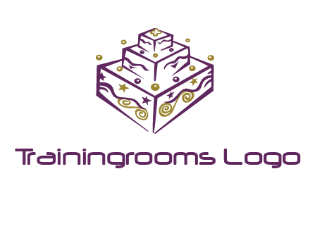 3 level 3d cake logo