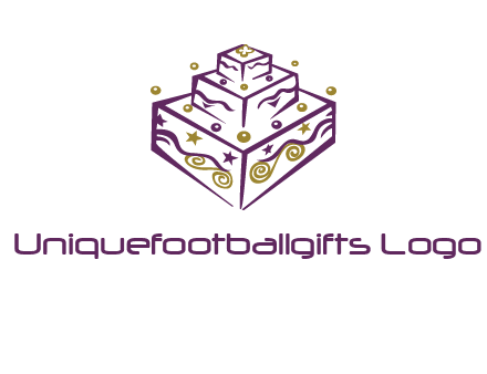 3 level 3d cake logo