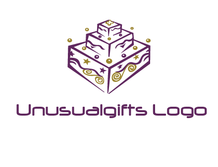 3 level 3d cake logo