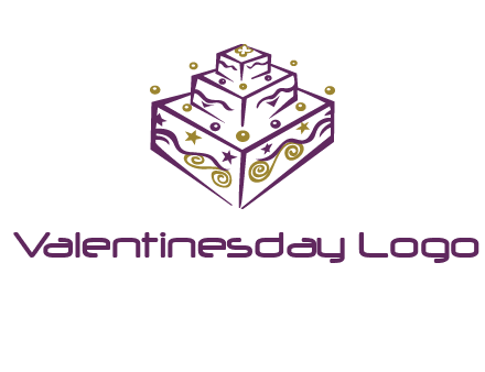 3 level 3d cake logo