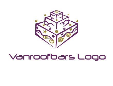 3 level 3d cake logo