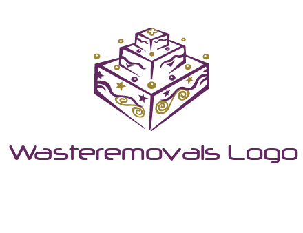 3 level 3d cake logo