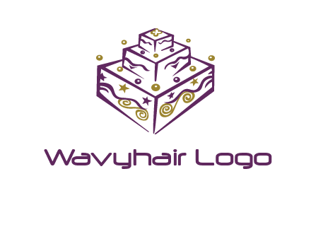 3 level 3d cake logo