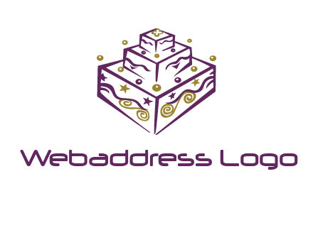 3 level 3d cake logo
