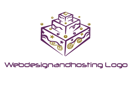 3 level 3d cake logo