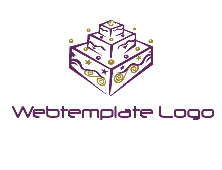 3 level 3d cake logo