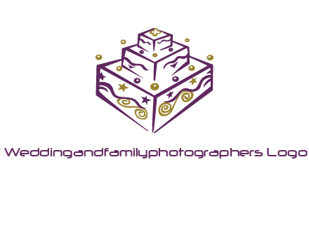 3 level 3d cake logo