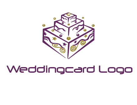 3 level 3d cake logo