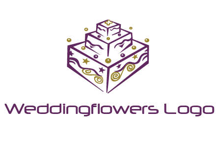3 level 3d cake logo