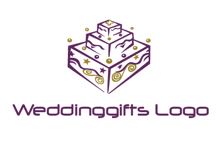 3 level 3d cake logo