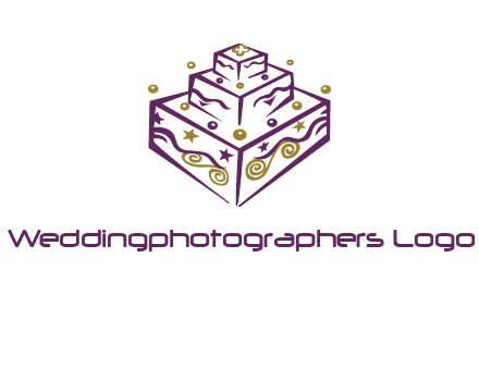 3 level 3d cake logo