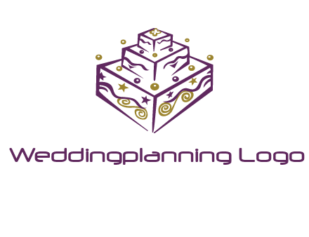 3 level 3d cake logo