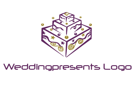 3 level 3d cake logo