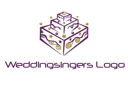 3 level 3d cake logo