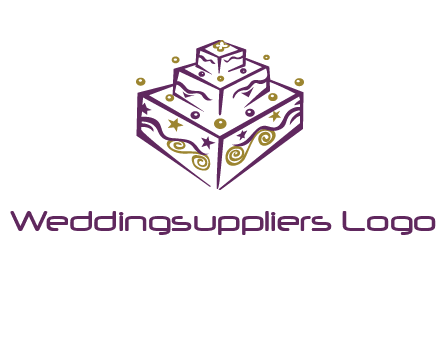 3 level 3d cake logo
