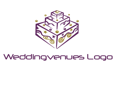 3 level 3d cake logo
