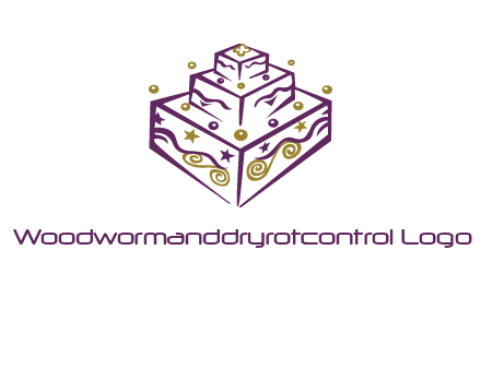 3 level 3d cake logo
