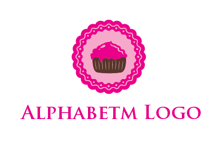 cupcake logo in circle