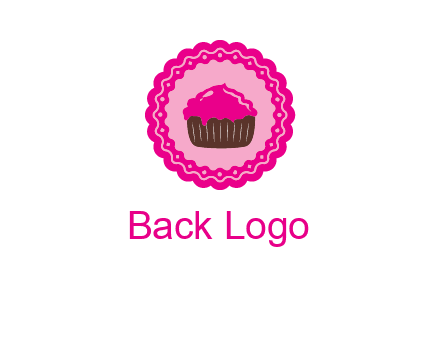 cupcake logo in circle