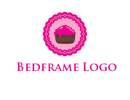 cupcake logo in circle