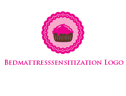 cupcake logo in circle