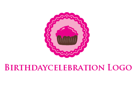 cupcake logo in circle