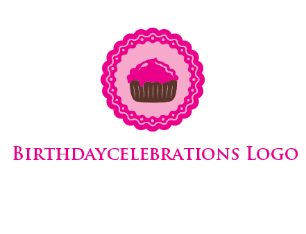 cupcake logo in circle
