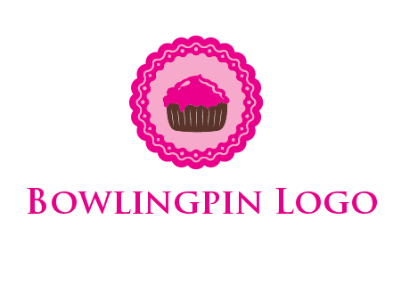 cupcake logo in circle