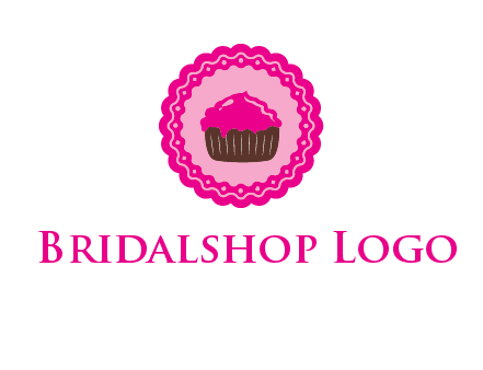 cupcake logo in circle