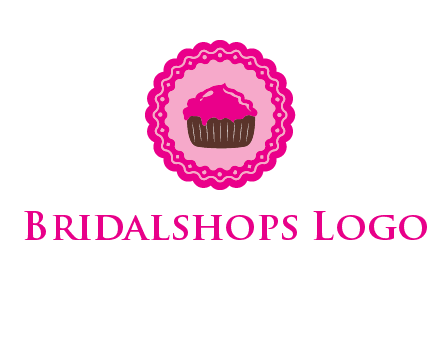 cupcake logo in circle