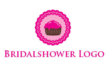 cupcake logo in circle