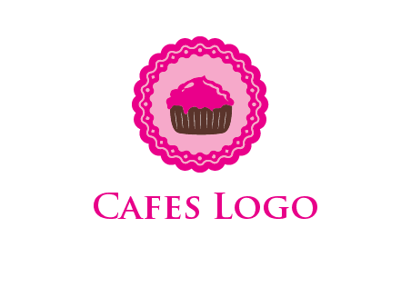 cupcake logo in circle