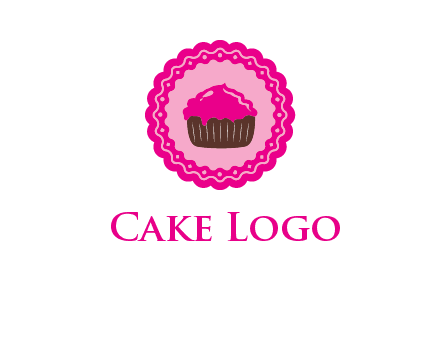 cupcake logo in circle