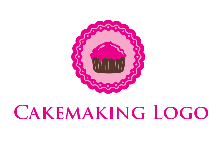 cupcake logo in circle