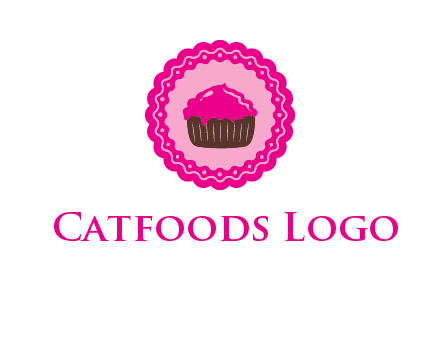 cupcake logo in circle