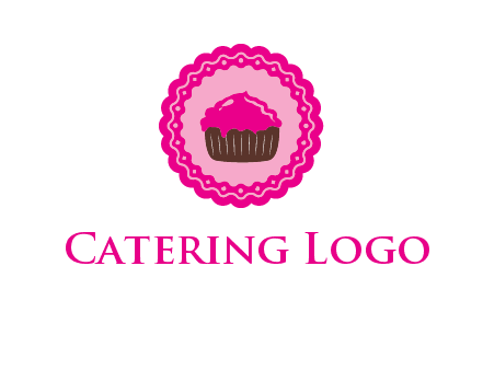 cupcake logo in circle