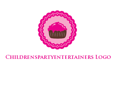cupcake logo in circle