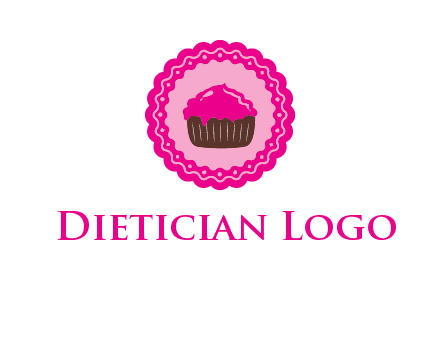 cupcake logo in circle