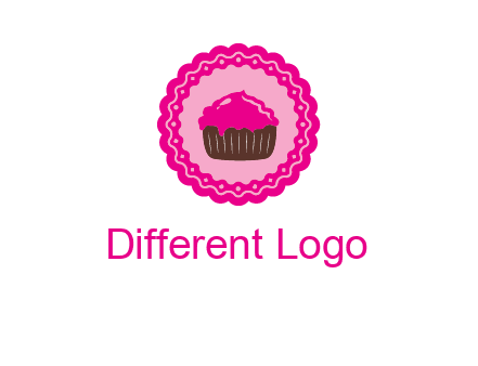 cupcake logo in circle