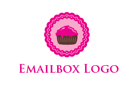 cupcake logo in circle
