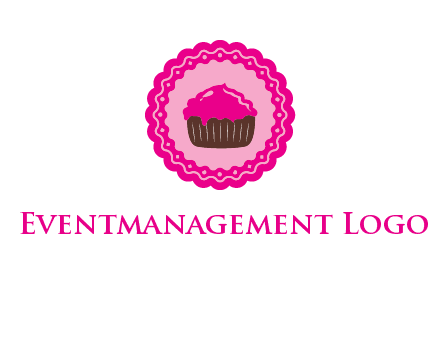 cupcake logo in circle