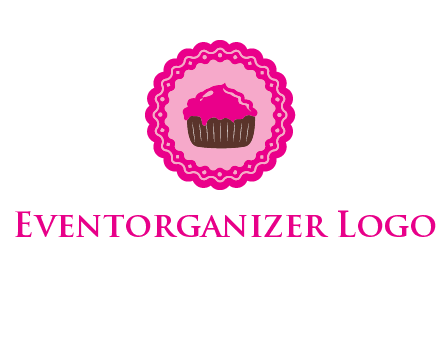 cupcake logo in circle