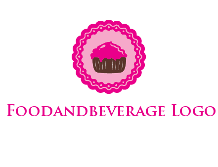 cupcake logo in circle
