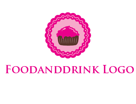 cupcake logo in circle