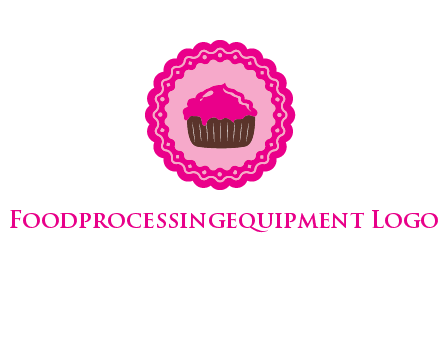 cupcake logo in circle