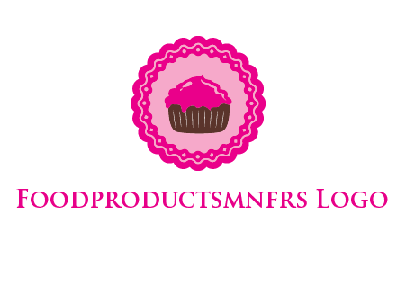 cupcake logo in circle