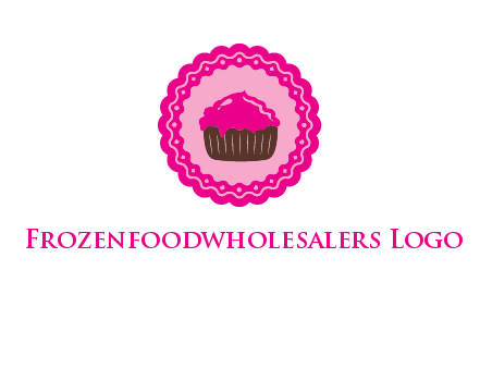 cupcake logo in circle