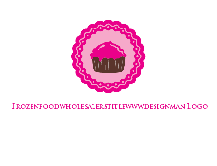 cupcake logo in circle